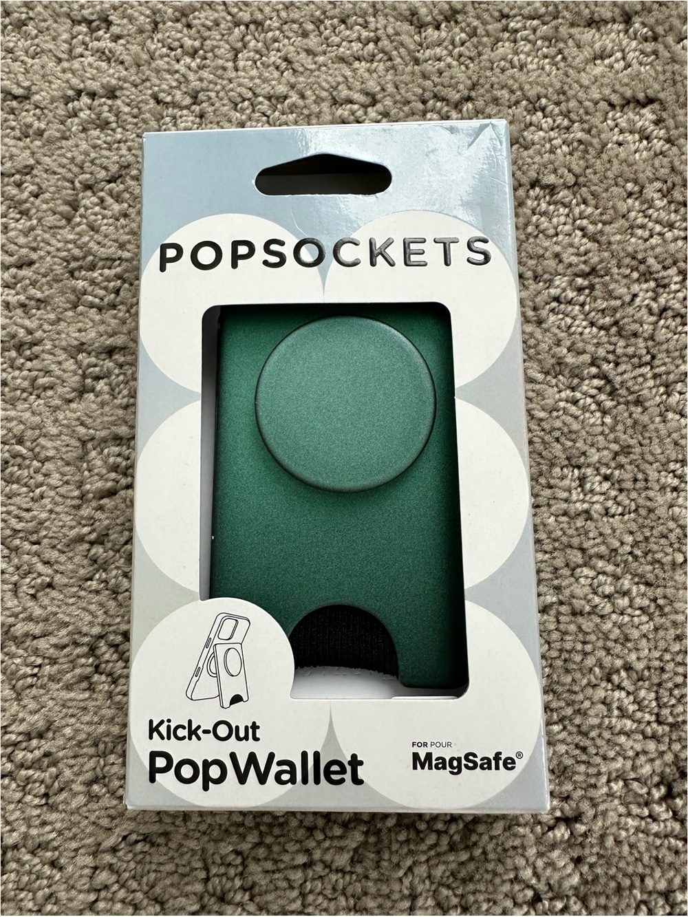 BRAND NEW PopSockets Kick-Out PopWallet for MagSafe – Green